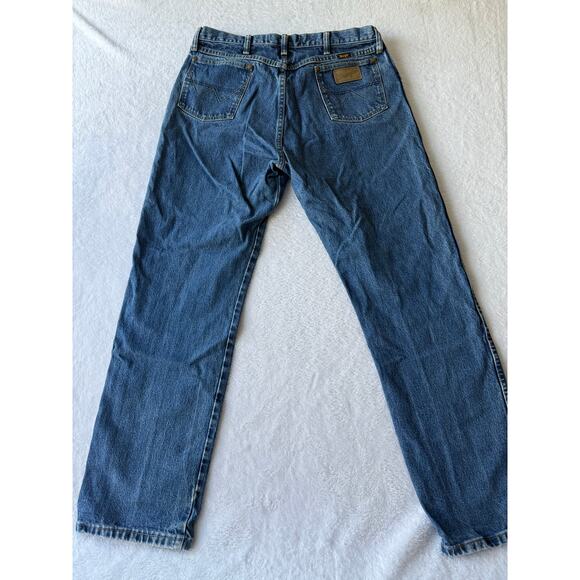 Wrangler George Straight Men Jeans Size 36x32 Cowboy Cut Rugged Cotton Denim - Picture 12 of 12